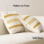 MIULEE Set of 2 Mustard Yellow Boho Decorative Pillow Covers 20x20 Inch | Fall - Image 6