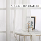 NICETOWN Sheer Curtains for Bedroom Windows, Grommet Casual Soft Voile Sheer - Image 2