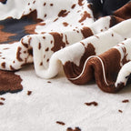 Edenleaf Flannel Cow Print Blanket 60"x80", Ultra Cozy Cow Throw Blanket - Image 4