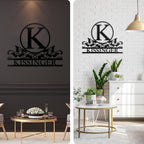 Personalized Metal Signs | Metal Name Sign | Split Letter Monogram | Home Decor Sign | Metal Wall Art | Last Name Sign | Outdoor Decor Sign | Personalized Wedding Gift | Housewarming Gift