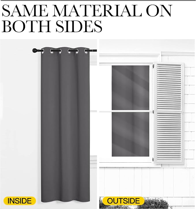 NICETOWN Thermal Insulated Grommet Blackout Curtains - Image 6