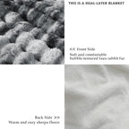50x60 Inches Ultra-Soft Fuzzy Faux Fur Plush Throw Blanket - Image 3
