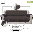 Easy-Going Reversible Couch Cover, 2 Cushion Sofa, Chocolate/Ivory | Loveseat - Image 3