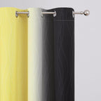 Black and Yellow Ombre Blackout Curtains 72 Inches Long | Room Darkening - Image 4