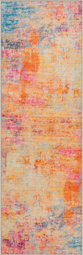 3x14 Washable Runner Rug：Modern Abstract Soft Carpet Galaxy Haze | by FXRHLP