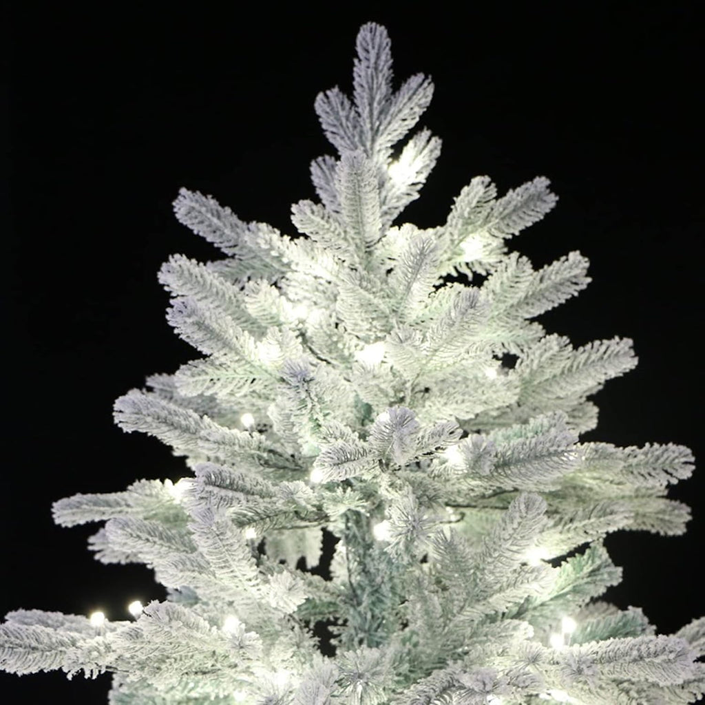 5 Foot Pre-lit Snow Angel Blue Spruce Flocked Artificial Christmas Tree (5ft Pre-lit)
