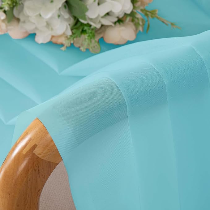 Sheer Curtains 84 Inches Long 2 Panels Set, Light Filtering Transparent - Image 3