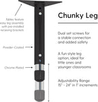 FDP Rectangle Activity School and Classroom Kids Table (24 x 36 inch), Chunky Toddler Leg, Adjustable Height 15-24 inches - Maple Top and Maple Edge