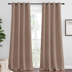 NICETOWN Bedroom Blackout Curtains and Drapes, 55 by 108 Inch, Cappuccino by NICETOWN