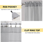 Light Grey Sheer Curtains 84 Inches Long 2 Panels - Image 2