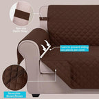 U-NICE HOME Reversible Recliner Chair Covers, Pet Friendly, Elastic Straps - Image 3