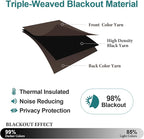 ChrisDowa Blackout Curtains for Bedroom and Living Room 72 Inches Long | 2 - Image 4