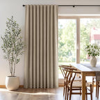 INOVADAY Extra Wide 100% Blackout Linen Curtains 102x90 Earthy Beige | Linen - Image 6