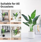 Artificial Bird of Paradise Plant,Faux Palm Tree Potted Plant with Real Touch Leaves,Fake Trees for Home Living Room Office Indoor Outdoor Decor(4FT-1Pack)