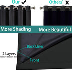 Yakamok Black Blackout Curtains 96 Inches Long - Image 5