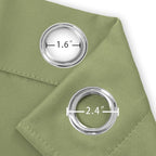 Blackout Curtains 66 x 72 Inch Long Sage Green Curtains Set of 2 Panels Room - Image 5