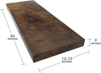 Large Floating Shelves for Wall Set of 2 Wooden Wall Shelves 36 in x 12.75 in x 2 in Room Decor Long Shelf with Invisible Wall Mount Bracket for Bedroom Kitchen Living Room Rustic Brown