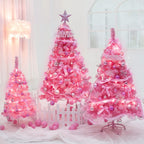 Pink String Lights with 100 Clear Bulbs on White Wire - 26.5 FT Waterproof Connectable Mini Tree Lights for Indoor Outdoor Use Party Holiday Patio Decorations