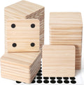 48 Pieces Unfinished Wood Coasters, GOH DODD 4 Inch Wooden Blanks with Non-Slip Pads for Laser Engraving Wood Burning Staining Painting Decoupage Housewarming Gifts Wedding Crafts Education, Square