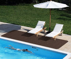 House, Home and More Indoor Outdoor Double-Ribbed Carpet Runner with Skid-Resistant Rubber Backing - Bittersweet Brown - 4 Feet x 50 Feet