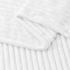 BEDELITE 3D Ribbed Jacquard White Fleece Twin Blanket - Image 4