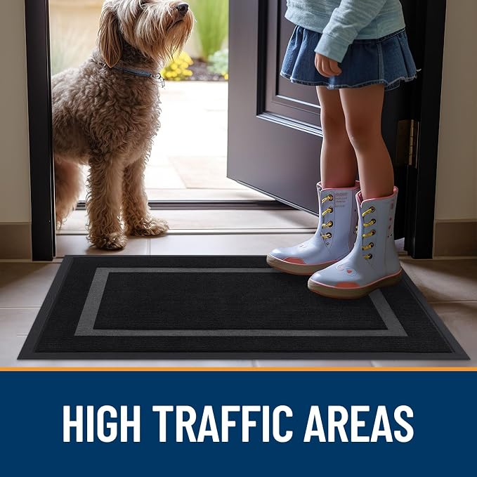 OLANLY Front Door Mat Outside 59x23, All-Season Heavy-Duty Rubber Doormat | - Image 7