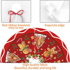 Gingerbread Man Candy Christmas Tree Skirt Xmas Tree Mat Christmas Tree Ornaments Decorations Holiday Party Indoor Outdoor 48"