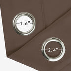 Blackout Curtains 52 x 120 Inch Long Chocolate Curtains Set of 2 Panels Room - Image 5