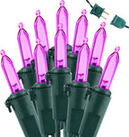 Brizled Purple Halloween Lights, 33ft 100 LED Halloween Lights Outdoor, Connectable Purple String Light 120V UL Certified Christmas Tree Light, Indoor Xmas Light for Xmas Tree Party Home Decorations