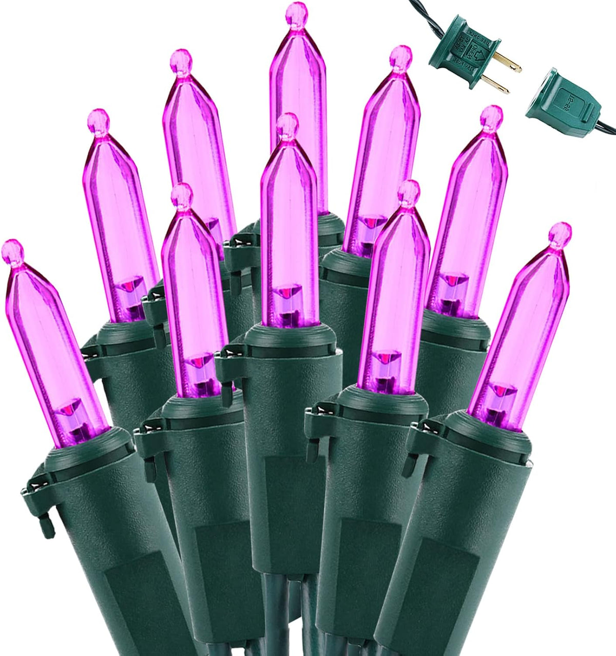 Brizled Purple Halloween Lights, 33ft 100 LED Halloween Lights Outdoor, Connectable Purple String Light 120V UL Certified Christmas Tree Light, Indoor Xmas Light for Xmas Tree Party Home Decorations