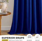 MIULEE Blackout Curtains for Bedroom 2 Panels 40 x 54 Inch Long Royal Blue | - Image 5
