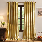 MIULEE Velvet Curtains 52x96 inches 2 Panels Gold Blackout Curtains | Luxury by MIULEE
