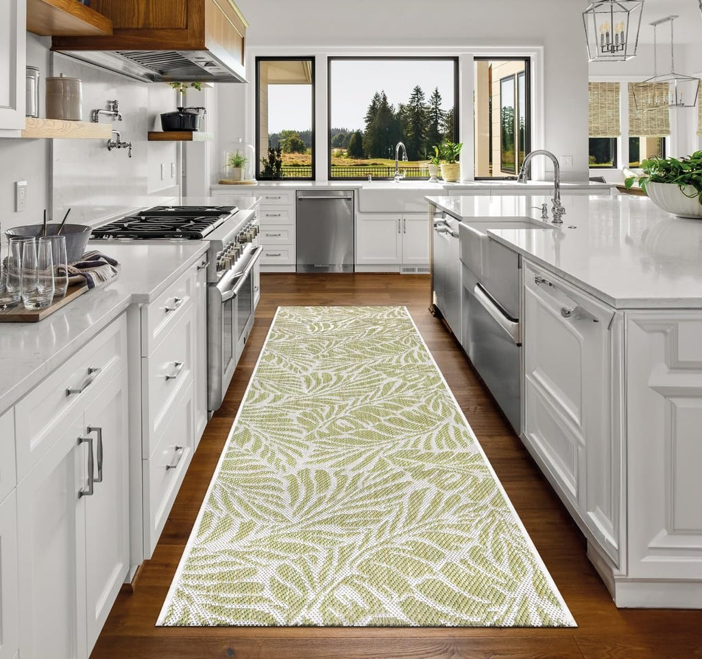 Keen Home Design Terrace Outdoor Runner Rug - 2x8 Washable Indoor/Outdoor Rug for Patio, Kitchen, Balcony, Beach, Garden, Deck and Porch, Size: 2'2"x7'7"