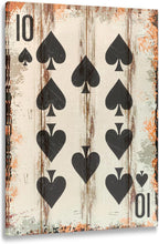 Poker Canvas Wall Art Print Ten of Spades Game Room Wall Art Print Wall Decor Prints Poster With Framed