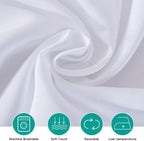 Surmente 132 inch Round tablecloths -10 Pack White Round Table Cloths, Polyester Fabric Table Covers for Weddings, Banquets, or Restaurants