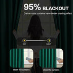 Dark Green Pinch Pleated Blackout Curtains - Image 3