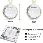 Grandpa Ornaments 2025 Grandpa Xmas Christmas Ornament Forever Ornament Best Ever Gift Double-Sided Printing Ceramic (2.9"