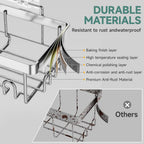 Veken Shower Caddy 6-Pack, Family Choice Award Winner, Large Wall Mounted Shower Rack, Bathroom Shelves Over Toilet, Organizer Storage Accessories with Soap Dish&Toothbrush Holder