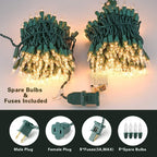 BrizLabs 600 Count Christmas Lights, 139.2ft Soft White Incandescent String Lights, Clear Christmas Light String Connectable, 120V UL Certified Mini Light Set for Indoor OutdoorTree Party Home Decor