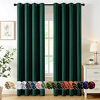 MIULEE Blackout Curtains for Bedroom 2 Panel 50 x 84 Inch Long Hunter Green | by MIULEE