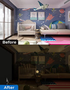 Blackout Curtains for Bedroom 114"x57" Portable No Drill Black Out Curtains - Image 6