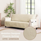 Camel Loveseat Covers for 2 Cushion Couch, Water-Repellent Covers for Love Seat - Image 2