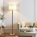 Floor Lamp for Bedroom,Modern Floor Lamp for Living Room,Standing Lamp with Marble Base,Tall Standing Lamp for Bedroom,Reading,Office & Kids' Room,LED Bulb Included(Black)