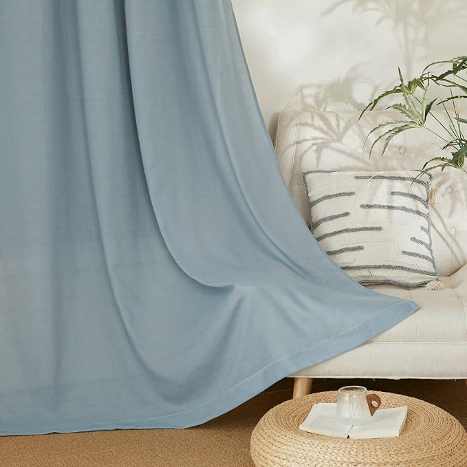 NICETOWN Rustic Linen 132 inch Long Curtains - Image 4