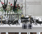 RECUTMS 2pcs Black Garland Artificial Boston Ferns 6 FT Faux Hanging Greenery UV Resistant Halloween Decor