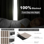 Topfinel 108 Inch Curtains 2 Panel Set Boho Brown Modern Decorative Dark Out - Image 6
