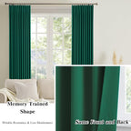 Dark Green Pinch Pleated Blackout Curtains - Image 6