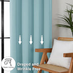 Simplebrand Ava Aqua Blackout Curtains - Image 7