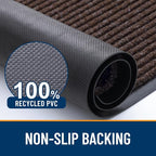 OLANLY Front Door Mat 47x32, Waterproof Heavy-Duty Indoor Outdoor Doormat | Tan - Image 3
