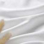 White Linen Extra Long Curtains 121 Inches Long 2 Panels Set Back Tab Curtains - Image 6